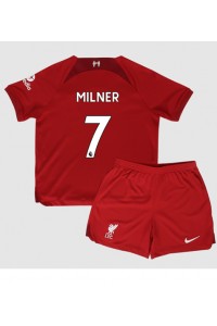 Liverpool James Milner #7 Babyklær Hjemme Fotballdrakt til barn 2022-23 Korte ermer (+ Korte bukser)